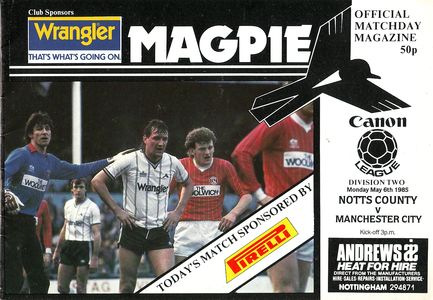 Notts County v Manchester City 1984/85